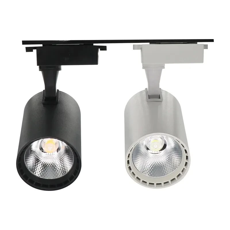 12W 20W 30W 40W Mini Spotlight Zoomable Adjustable Spot Focos Lamp Linear Magnetic Rail System COB LED Track Light, Track Light