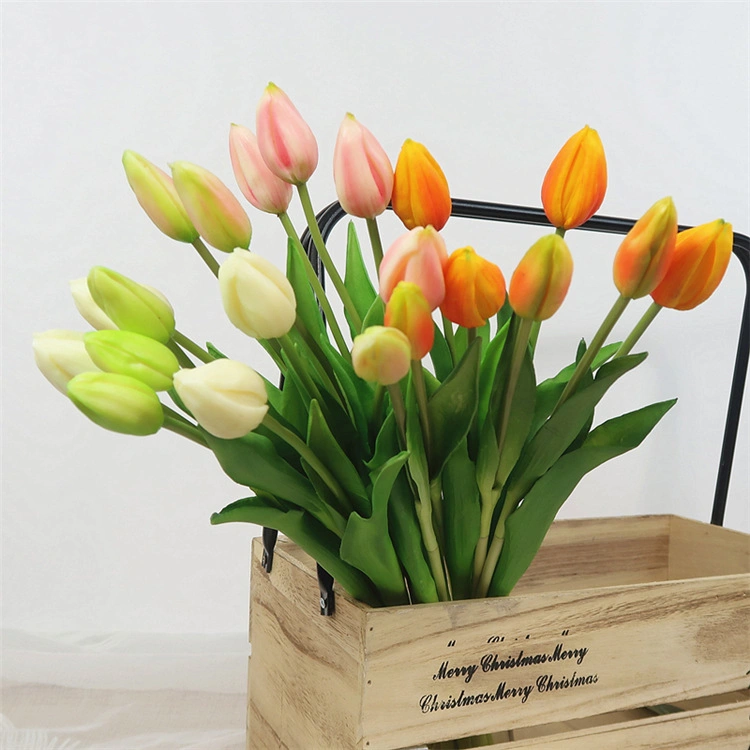 Comercio al por mayor de la flor de plástico de pared decorativos Tulip artificial para la coubicación Decoracion