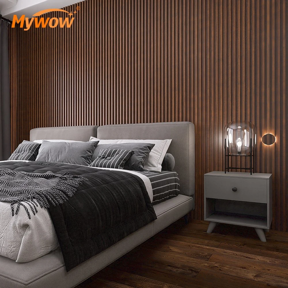 Decorative WPC Wall Panel Wooden Grain Indoor Fluted Wall Panel