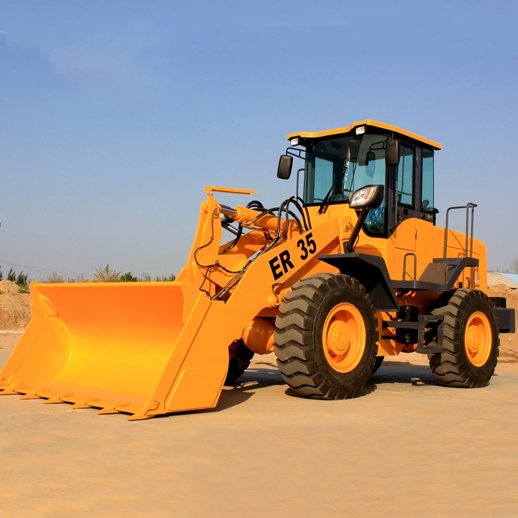 Qingdao Everun New 3ton Articulated Wheel Loader with Pallet Forks