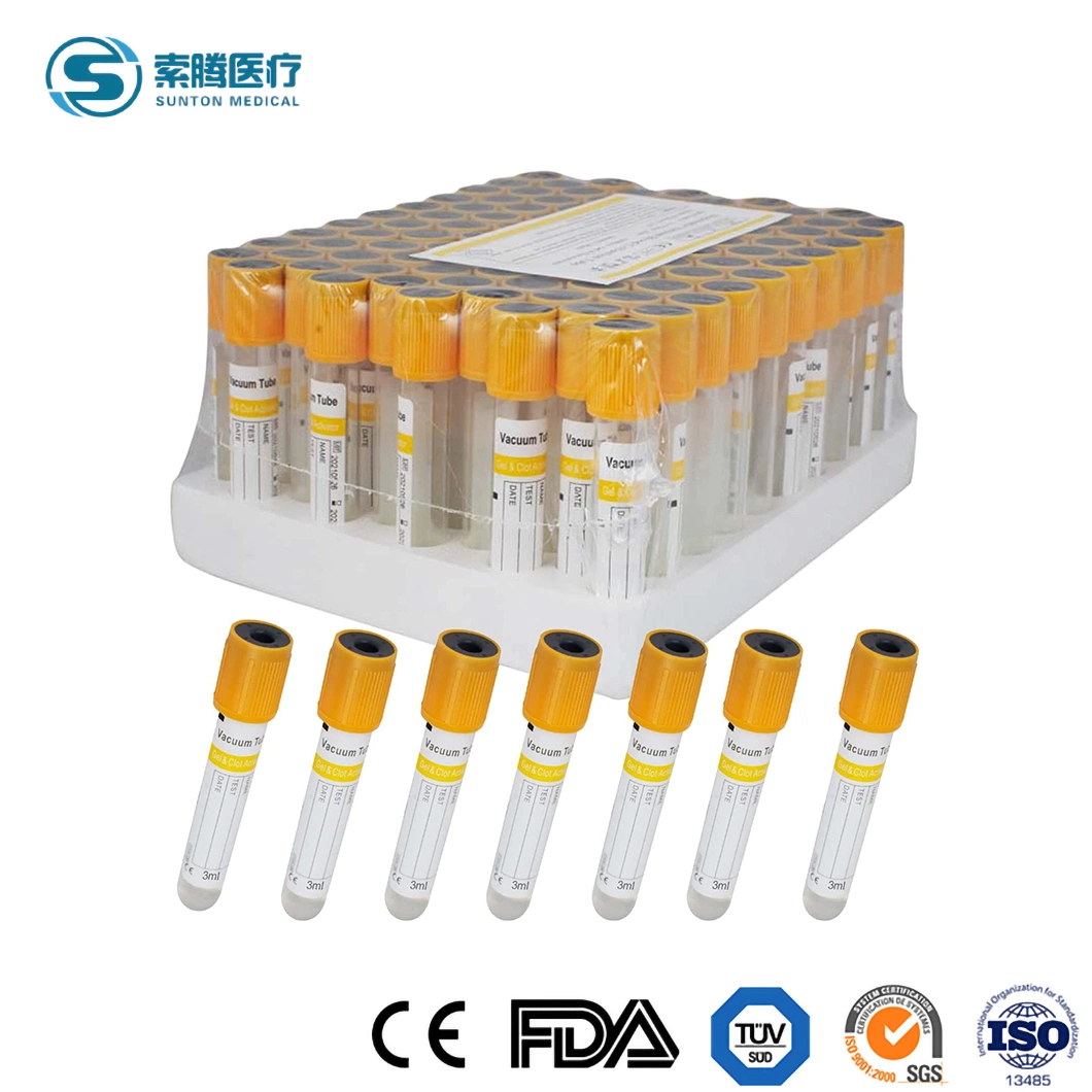 Sunton Atacado Custom Medical Vacuum Blood Tube China Vacuum Blood Tubo de colheita amostra gratuita OEM Colecção de vácuo médico personalizada Tubos de sangue