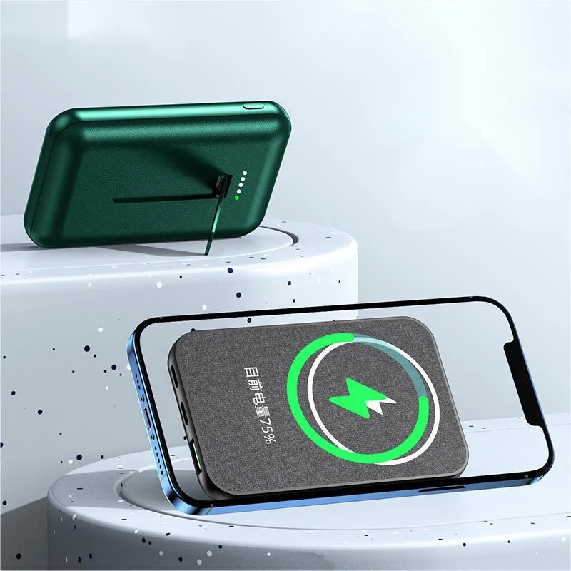 Wireless Charging Mobile Power with Stand Magnetic Charging Charger 5000mAh