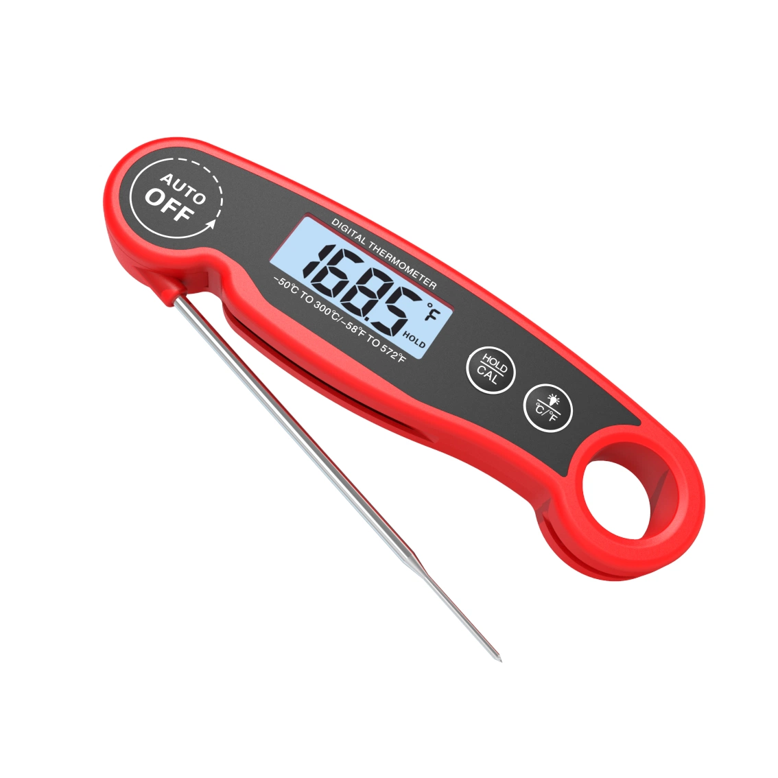 Großhandel/Lieferant tragbare LCD-Display Digital elektronische faltbare BBQ Kochen Fleisch Grillthermometer