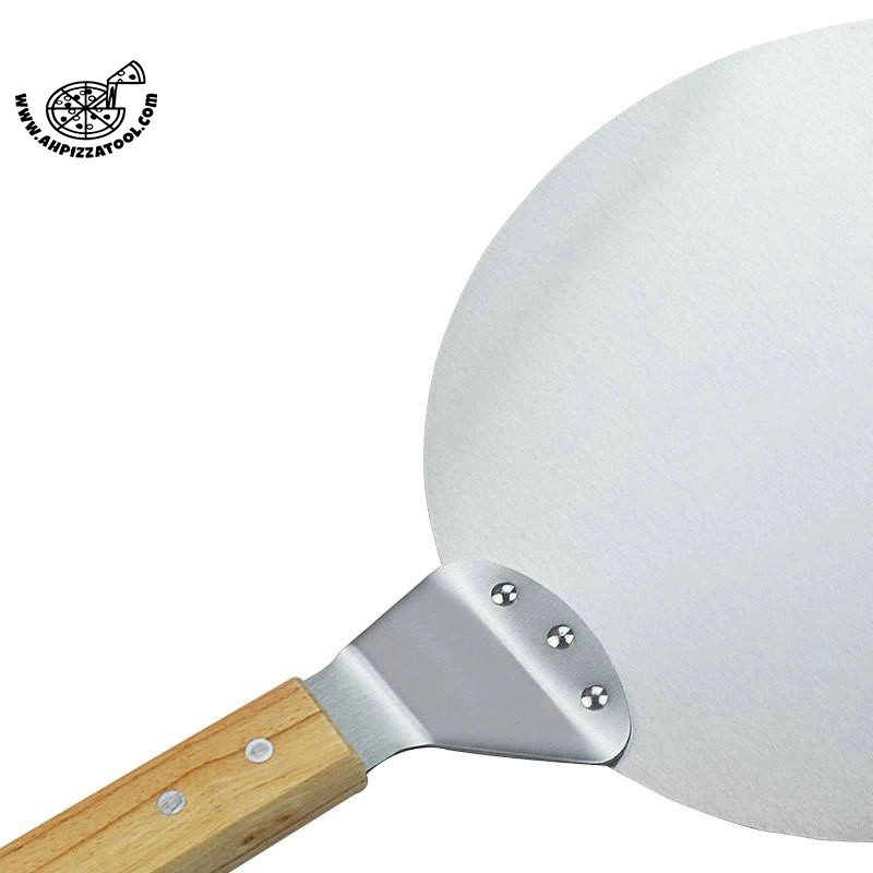 10/12/14/16 Inch Stainless Steel Round Cake Lifter Pizza Peel Paddle Spatula