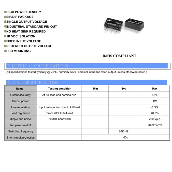 3.3V/12V/24V DC to DC Converter IC