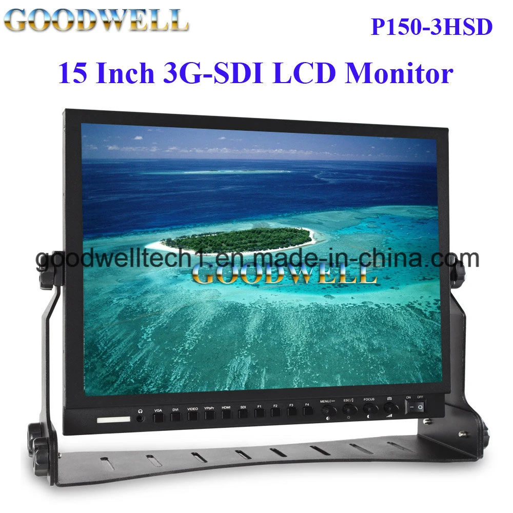 Sdi/HDMI/DVI/YPbPr/Video Input 15"Monitor