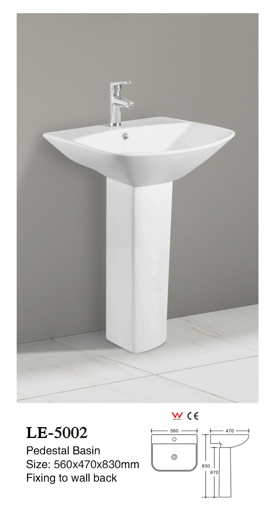 Cuarto de baño Armario de agua Sifónico una pieza Ceramic S Trap WC 6102-1b