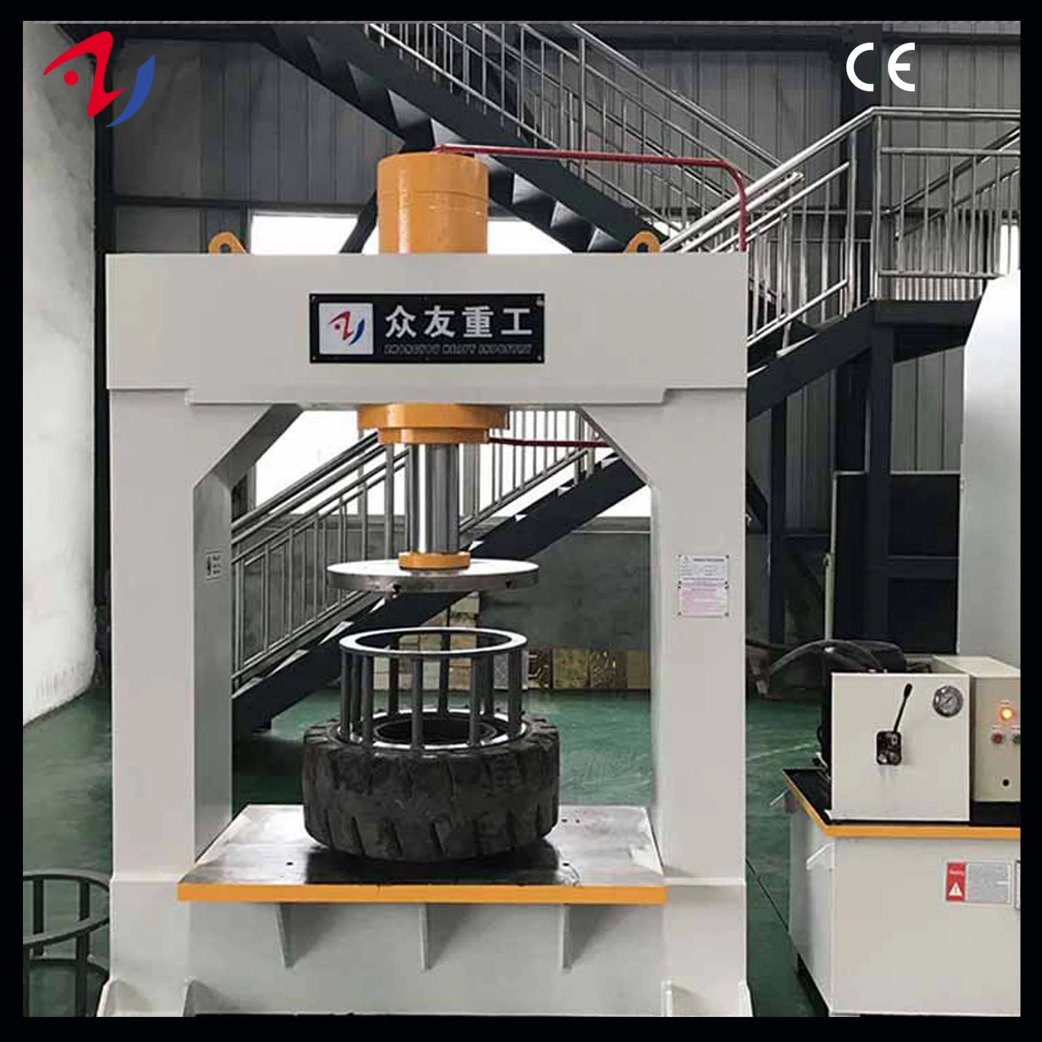 Heavy Duty Maschinen Gabelstapler Solid Tire Presse-Maschine mit Werkzeugen 8 bis 24 Zoll