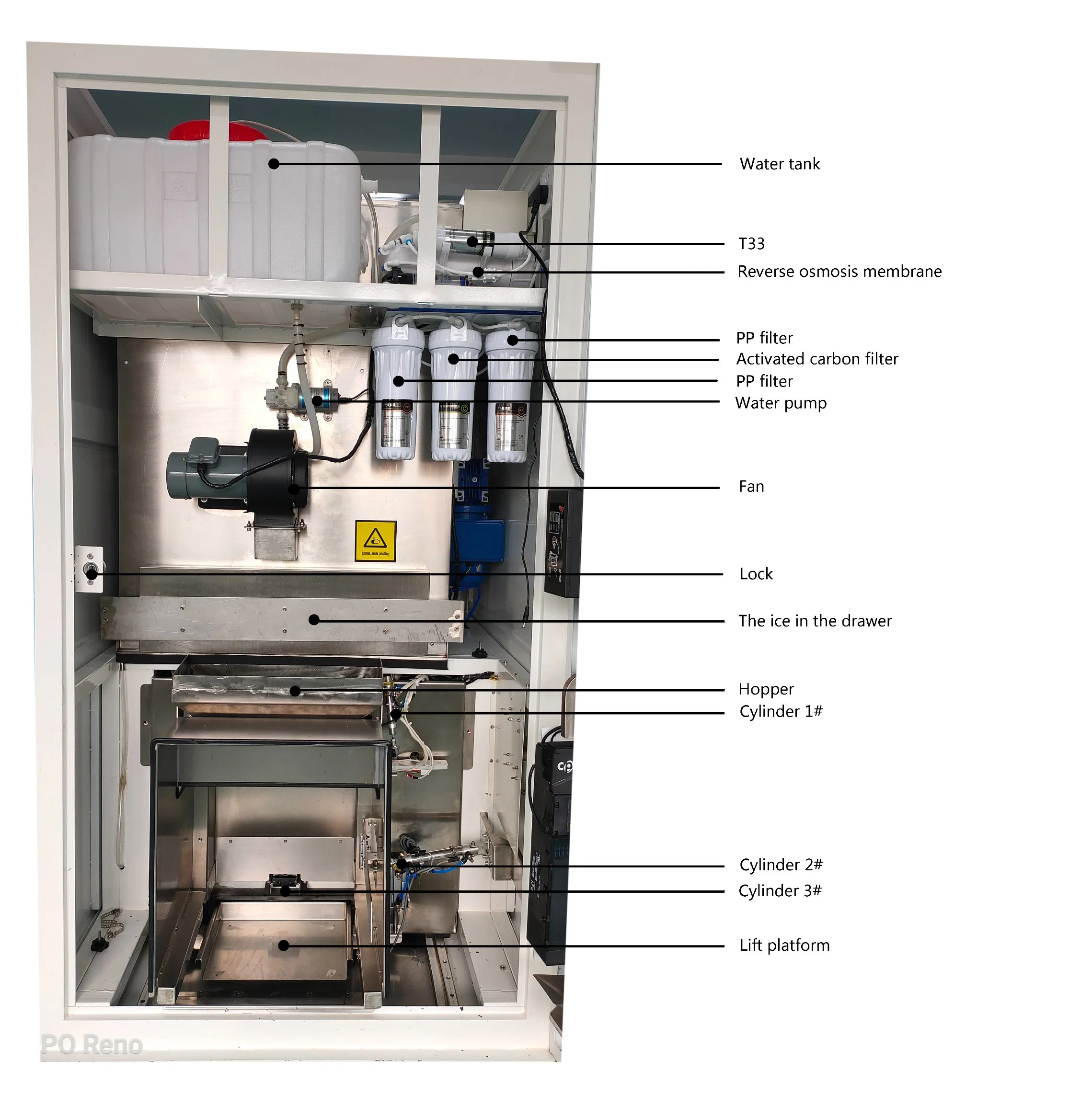 Commercial Ice Maker Stainless Steel Ice Cube Maker Vending Machine