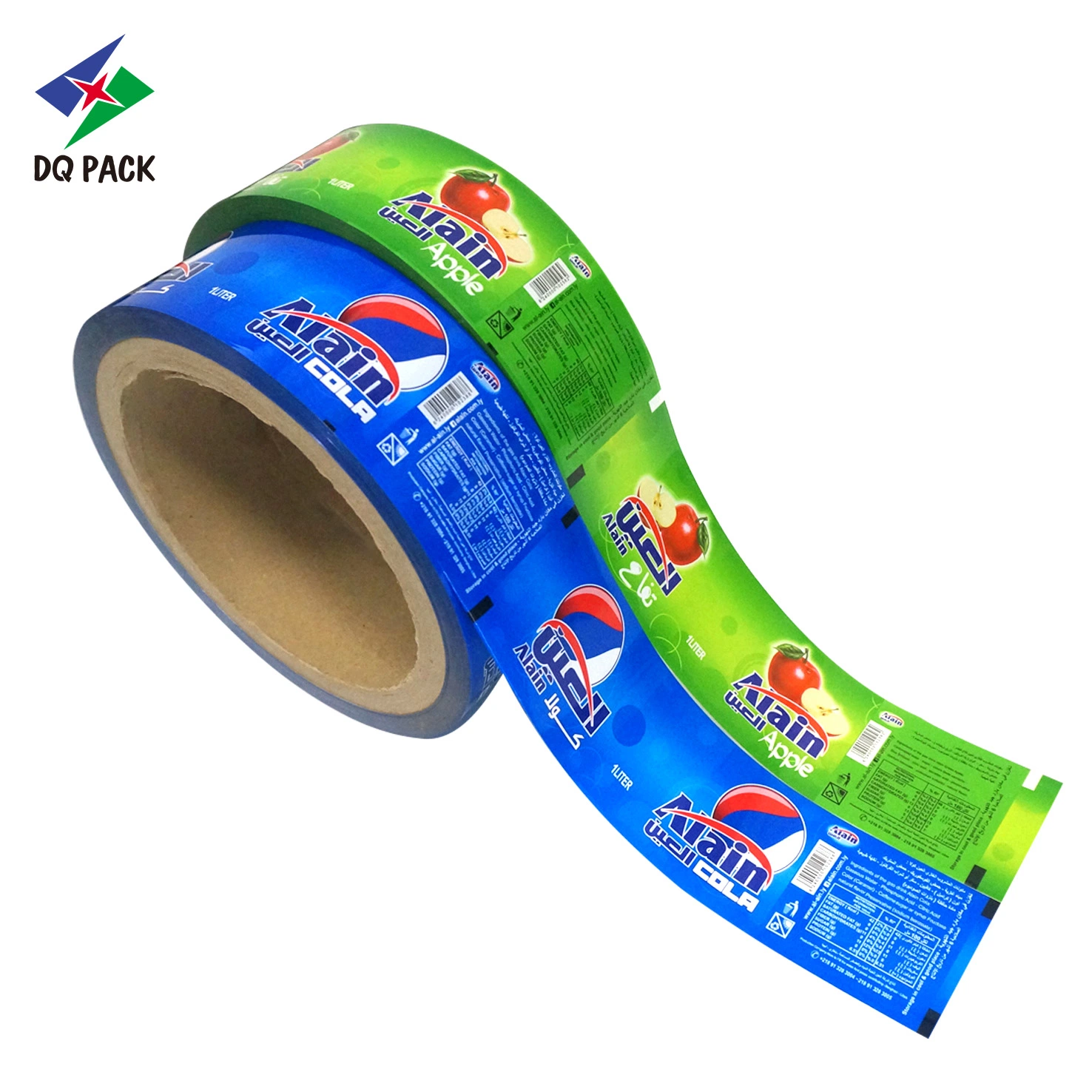 Dq Pack Custom Printed PVC Shrink Film Plastic Shrink Sleeve Film Roll Stock Film for Beverage Can Bottles