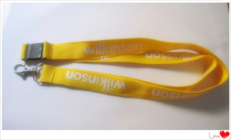 La impresión de transferencia de calor de la medalla de la cinta tejida Lanyard Llavero Pin de solapa