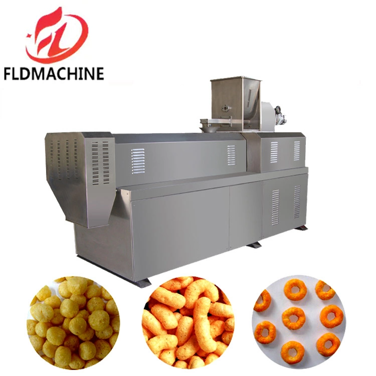 Automatic Expanded Double Screws Crispy Leisure Food Extruder Machinery