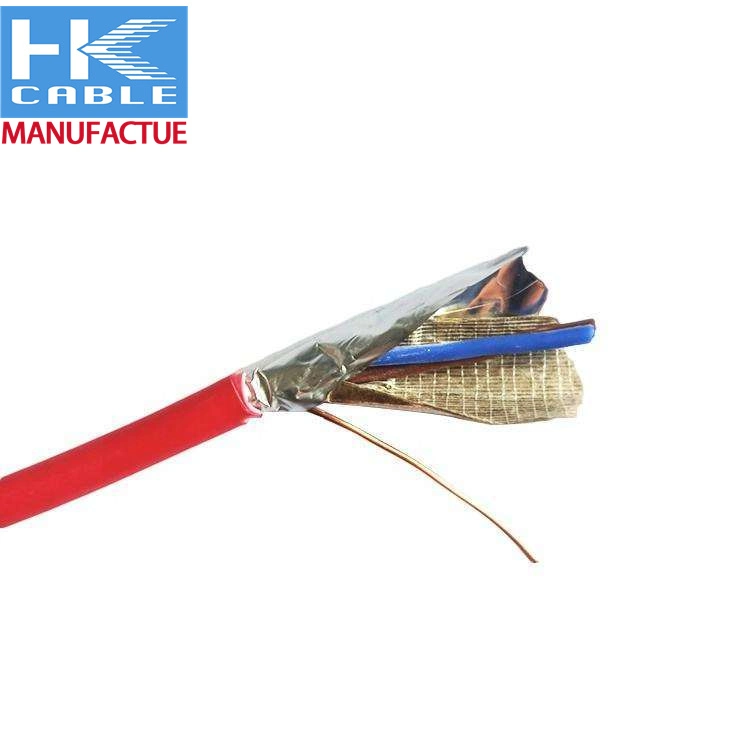 Fplr Riser Rated Fire Alarm Cable Solid Stranded Copper Shielded PVC Red 4c 4 Conductor UL Listed Security Systems 18AWG 22AWG