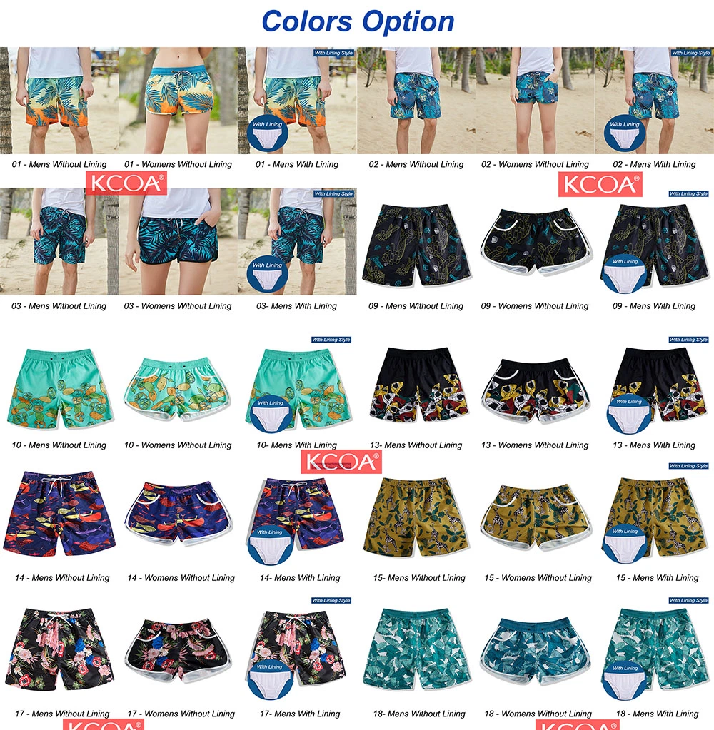 High quality/High cost performance Comfortable Casual Printed Women Swim Shorts with Pockets