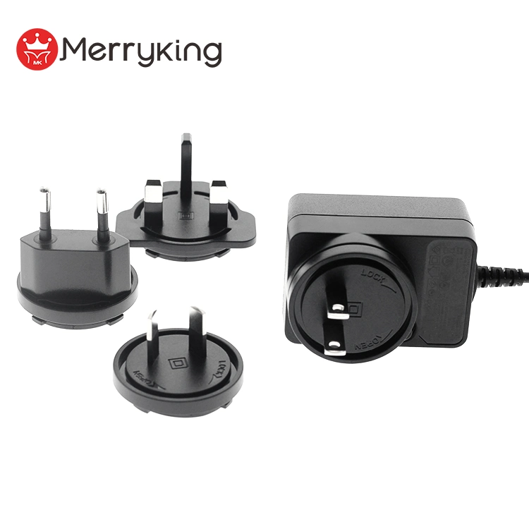 AC DC Adapter 5V Interchangeable Plug Wall Mount Type 5V 2A 2.1A Universal AC 100-240V Power Adapter