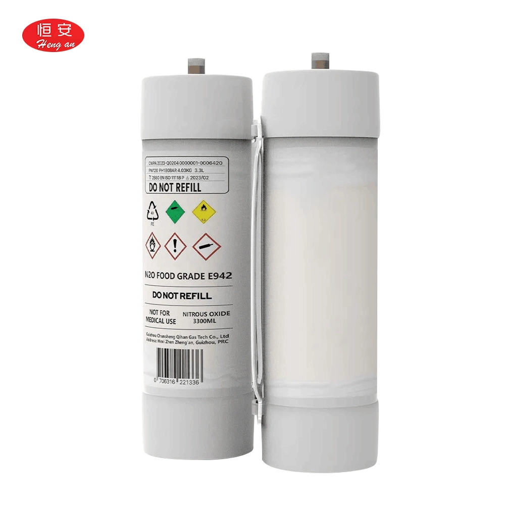 Hengan Gas Infusion Flavored Whipping Gas Nitrous Oxide Cream Chargers 3.3L Tanks 2000g Whip Cream Charger