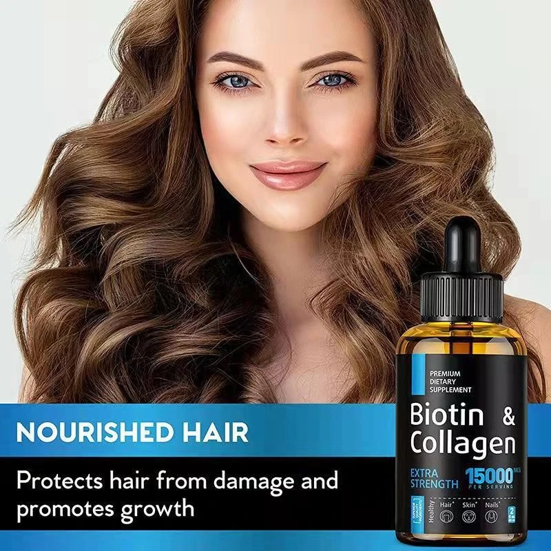 Factory Price Supplement Liquid Biotin Collagen Drops OEM Biotin Collagen