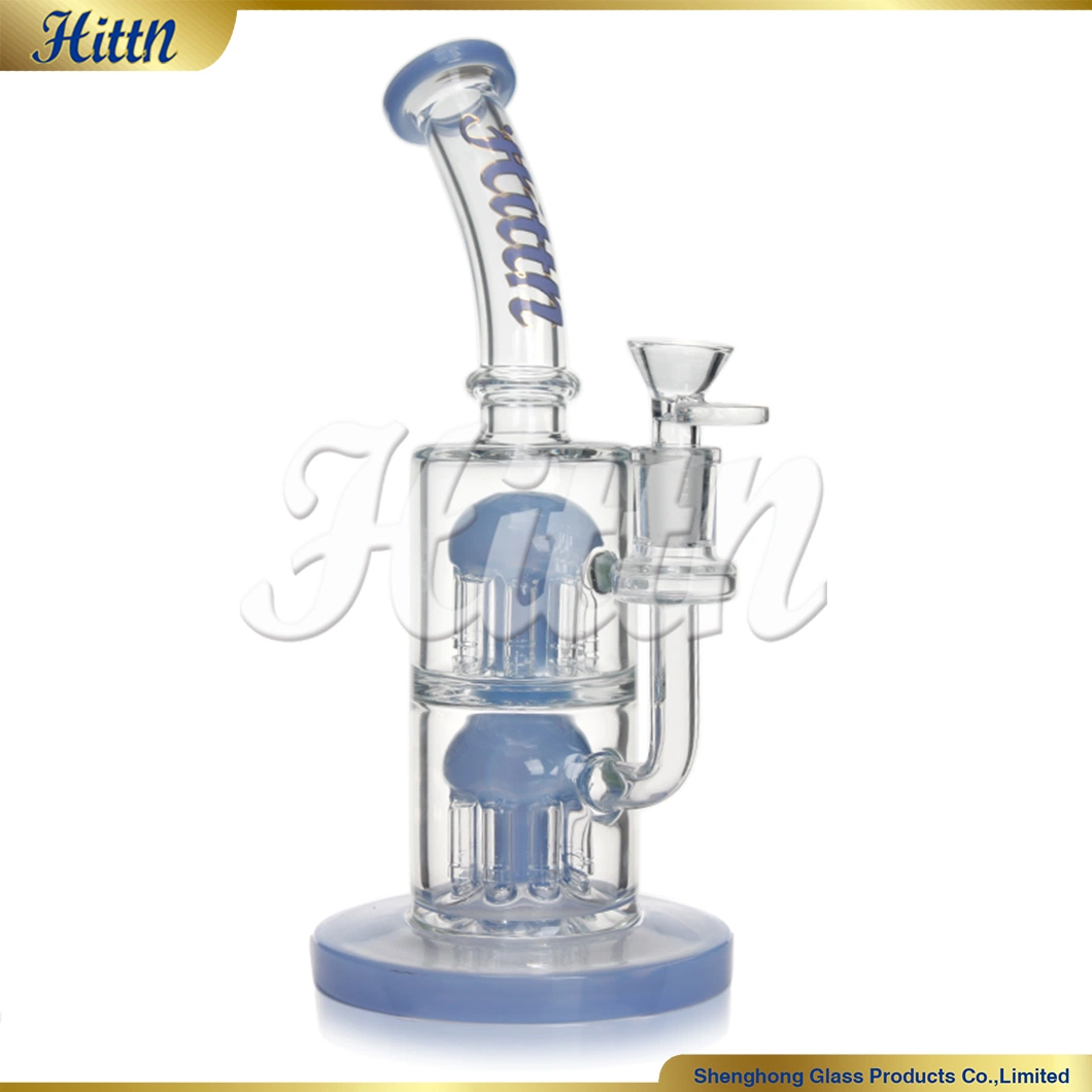 High quality/High cost performance Hittn 10 pulgadas Pyrex de vidrio Hookah conjunto de fumar Tubo de agua de vidrio de Puff Dulce de grietas