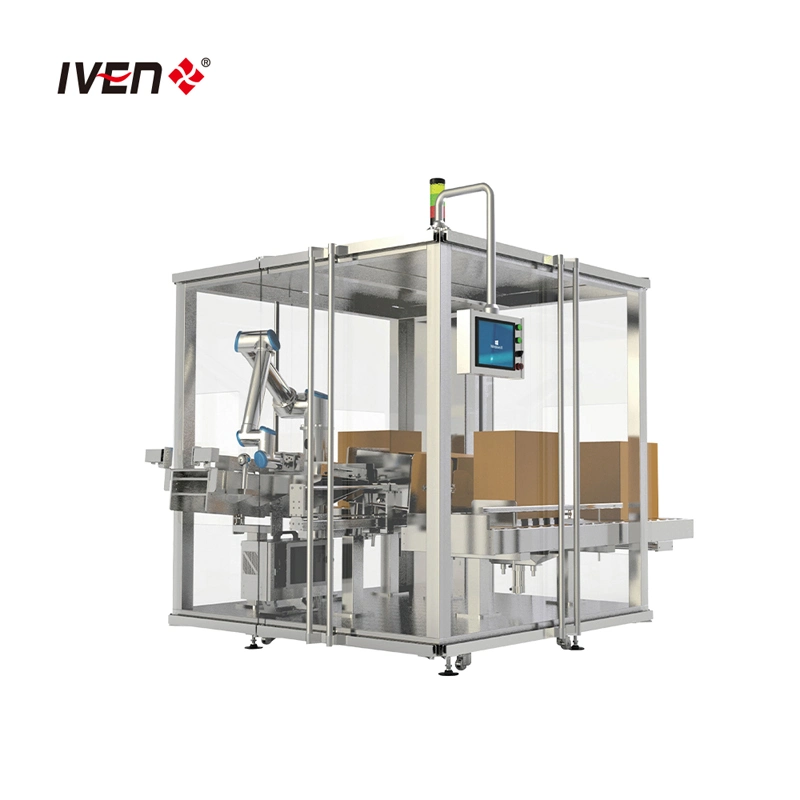 Automatic Plastic Liquid Glass Bottle Carton Box Packing Machine