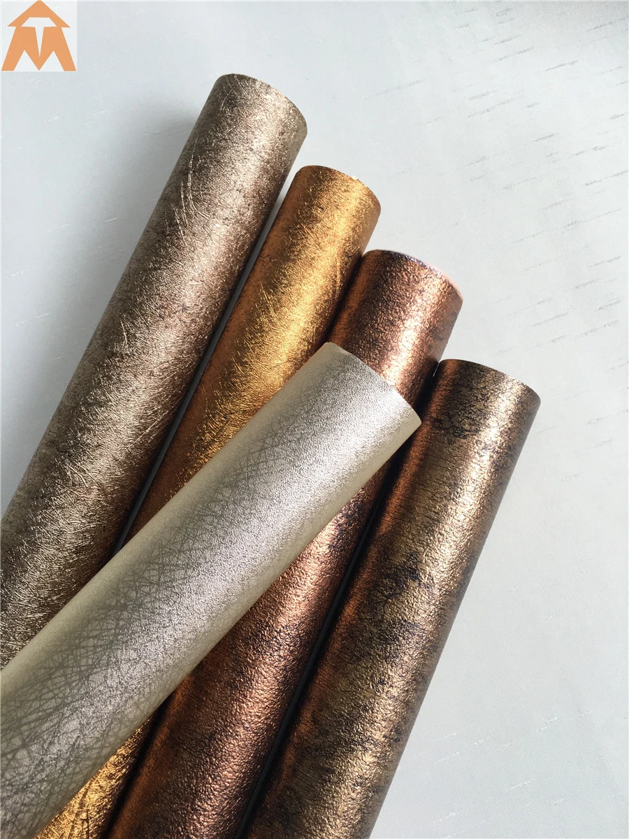 Metal Color Metallic Paper Decorative PVC Film for PS PVC MDF Metal