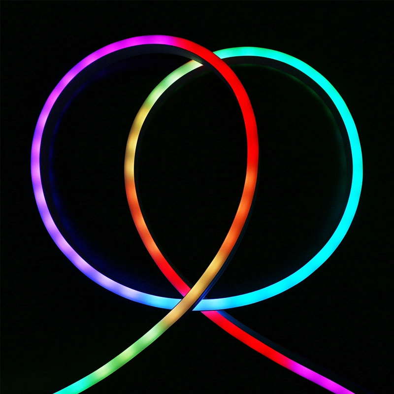 5m 12V Neon Light LED Cutable Strip Dance Party Decor Light Neon LED Lamp Flexible EL Wire Rope Tube 5050RGB