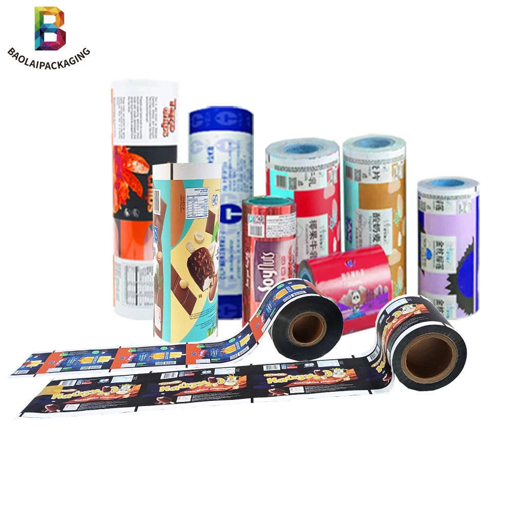 Custom Color Printed Sachet Film Roll Pet/Al/PE Food Packaging Film Rollstock