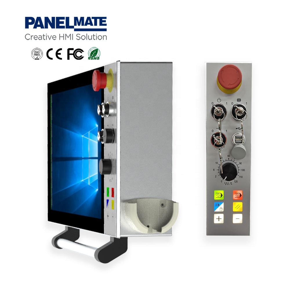 Wall Mount All in One Industrial Capacitive Touch Screen Support Arm System Full HD Fanless Industrial Operation Panel