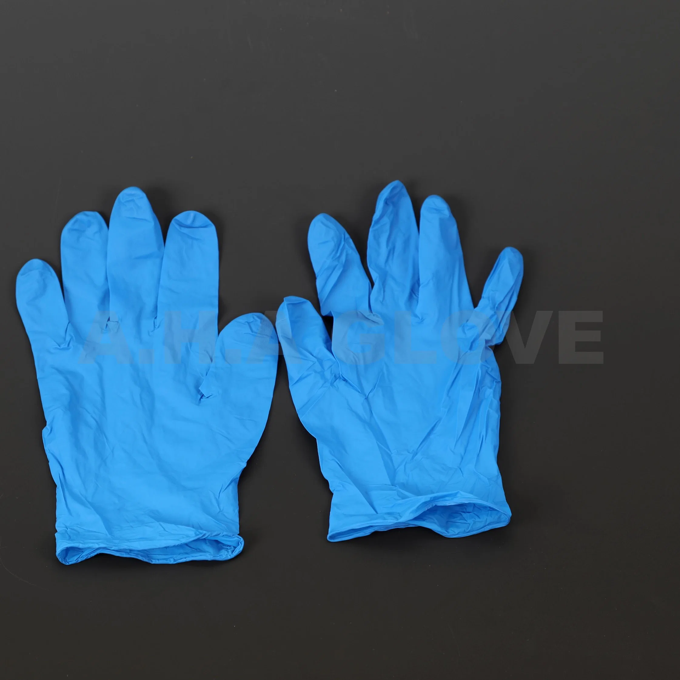 Guantes médicos Guantes de examen de nitrilo de látex desechables con polvo y sin polvo