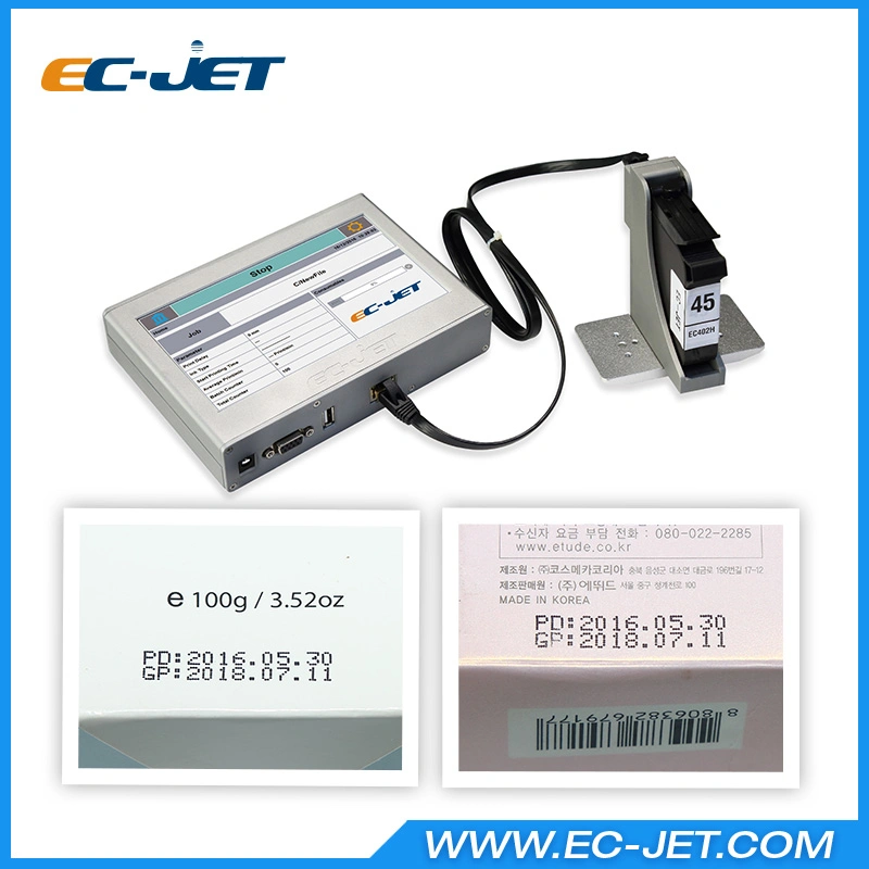 Fecha de caducidad de la máquina impresora de inyección de tinta de alta resolución de impresión de cartón (ECH700).