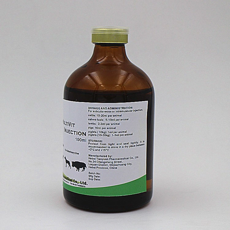 GMP Veterinary Medicine Drug Compound Vitamin B Liquid Injection for Animals