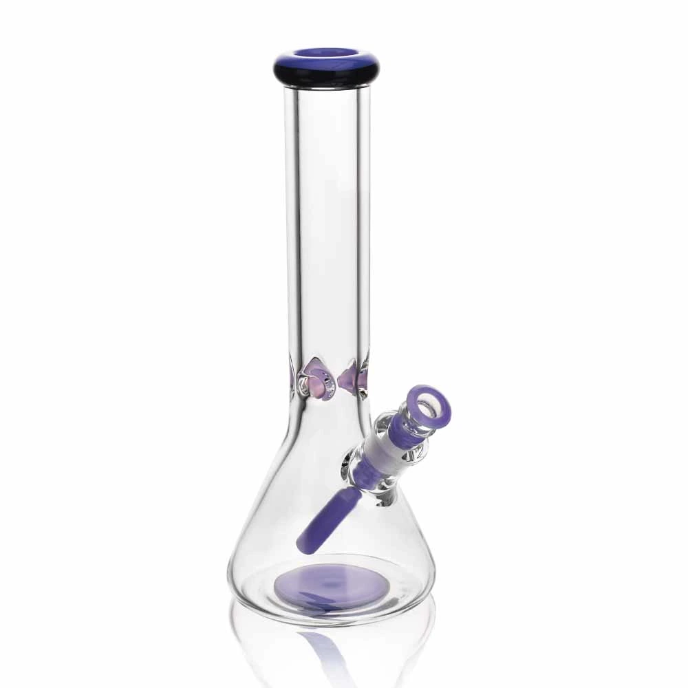 Esigo Wholesale/Supplier 9mm" Color lima 14 vidrio muy grueso fumar Pipe Hookah Beaker de vidrio de agua pipa con Color que coincide Downstem y Bowl