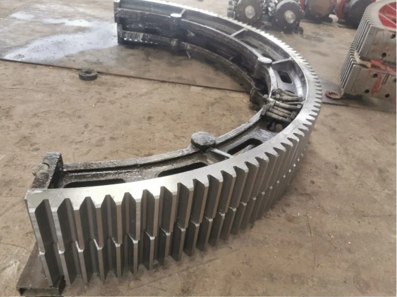 تخصيص العملاء حلقة Gear Ring كبيرة من الفولاذ Cast Girth للكرة المطحنة أو الكيلن الدوارة