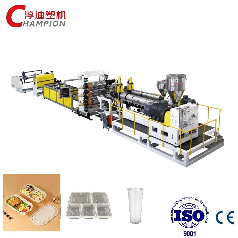 PLC Control System Extruder Polypropylene PP/PS Thermoforming Sheet Making Machine/Plastic Extrusion Line For Water Cup