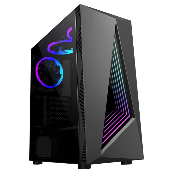 La moda Cool desktop de PC de torre ATX caso juegos de ordenador con bonitos LED