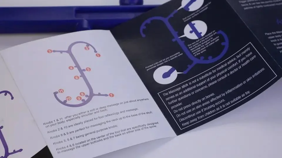 El plástico en forma de S del punto de activación manual del dispositivo de alivio de la caña de la herramienta de masaje muscular Stick