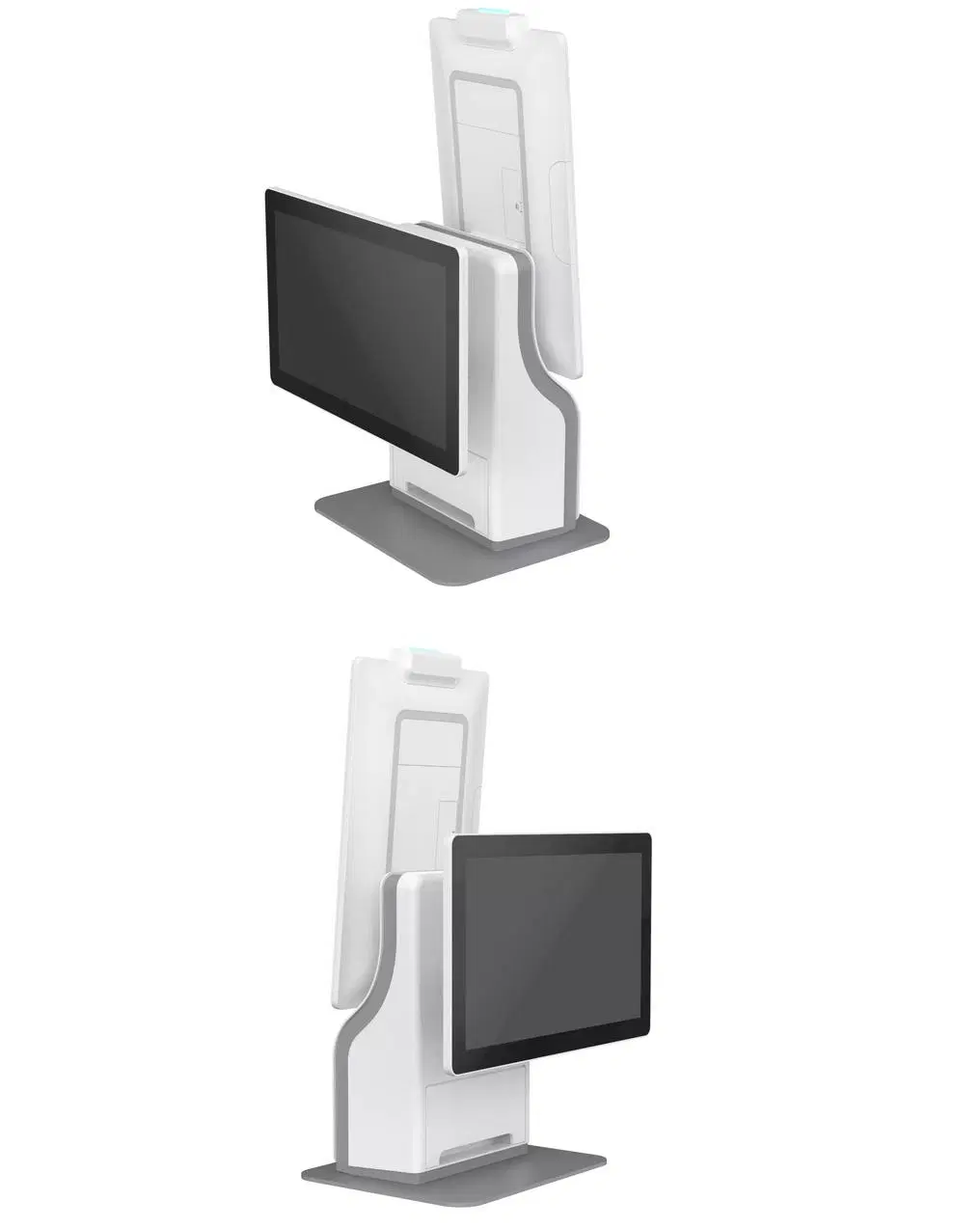 خدمة ذاتية على الوجهين لشاشة اللمس ذات الجهة المزدوجة مع وضع الوقوف بحجم 15.6 بوصة كشك LCD الطرفي للدفع الخاص بنقاط البيع