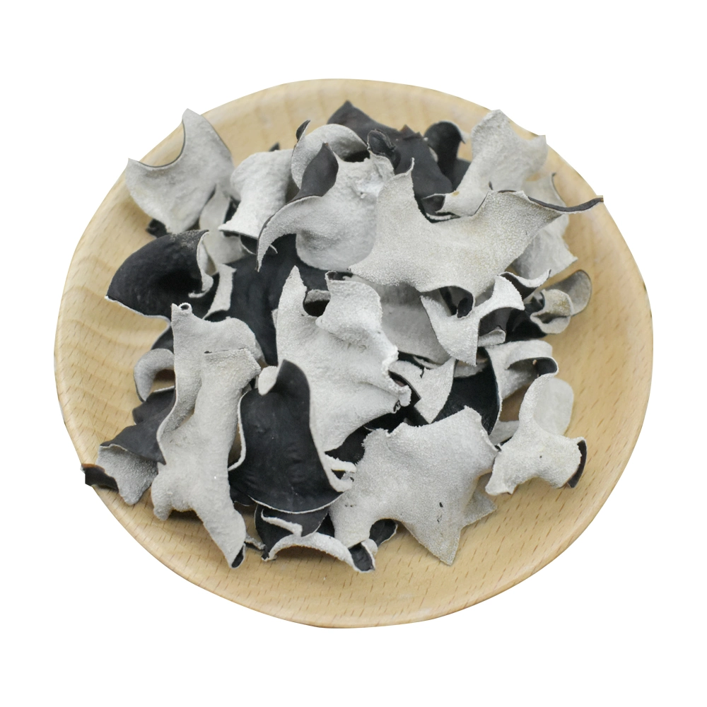 Edible Mushroom Food 4X4cm Sliced White Back Black Fungus