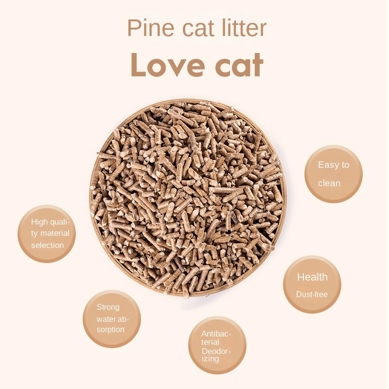 Produit de nettoyage pour animaux en gros Litière pour chat en bois de pin