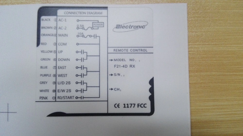 Venta directa de fábrica inalámbrica Industrial de 433MHz transmisor y receptor F21-4D