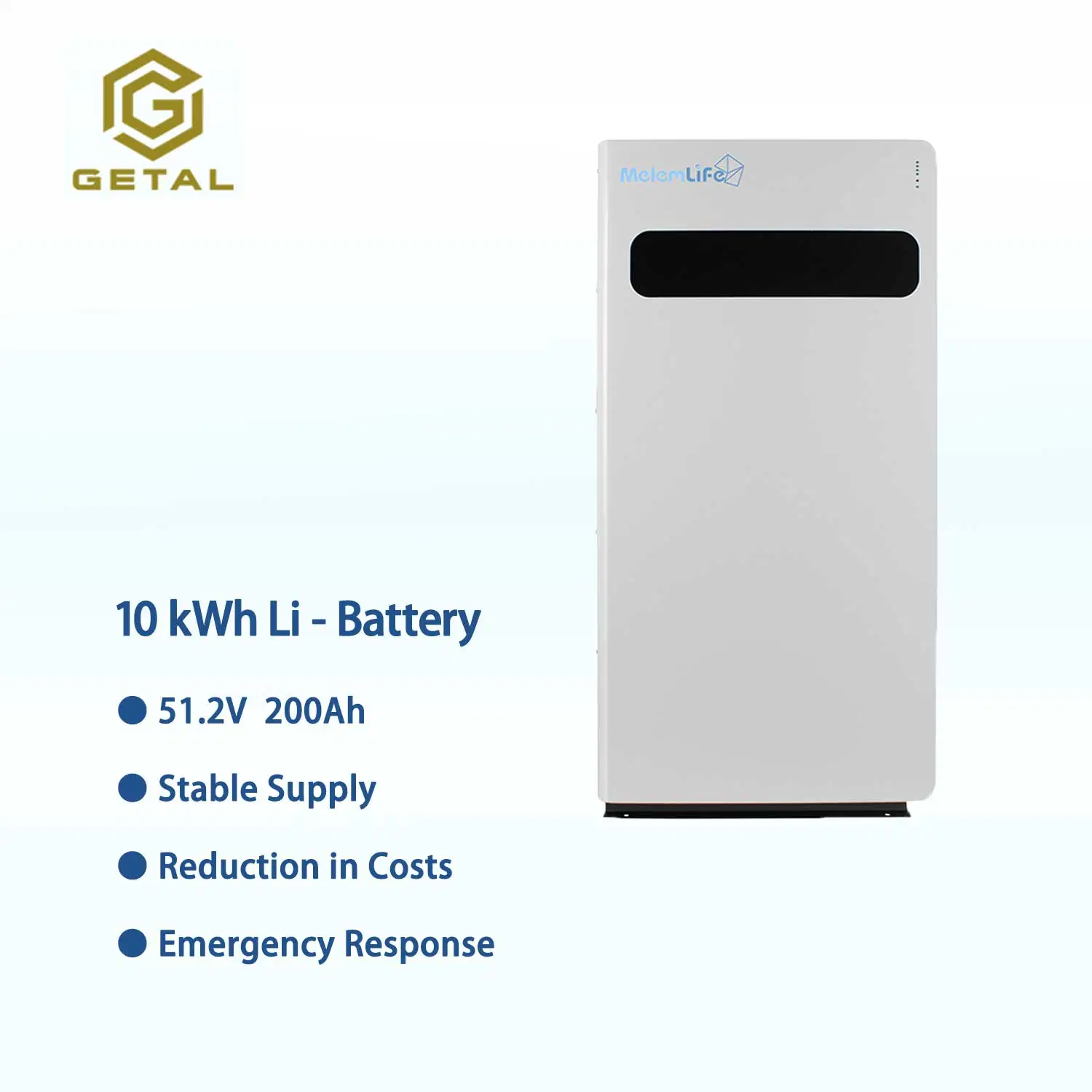 10kwh Household Vertical Solar Energy Storage 51.2V 200ah Lithium Iron Phosphate Battery