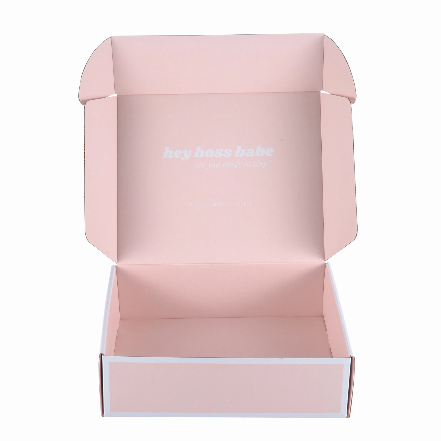 Hot Sales Folding Mailer Box Clothing Pink Cardboard Packaging