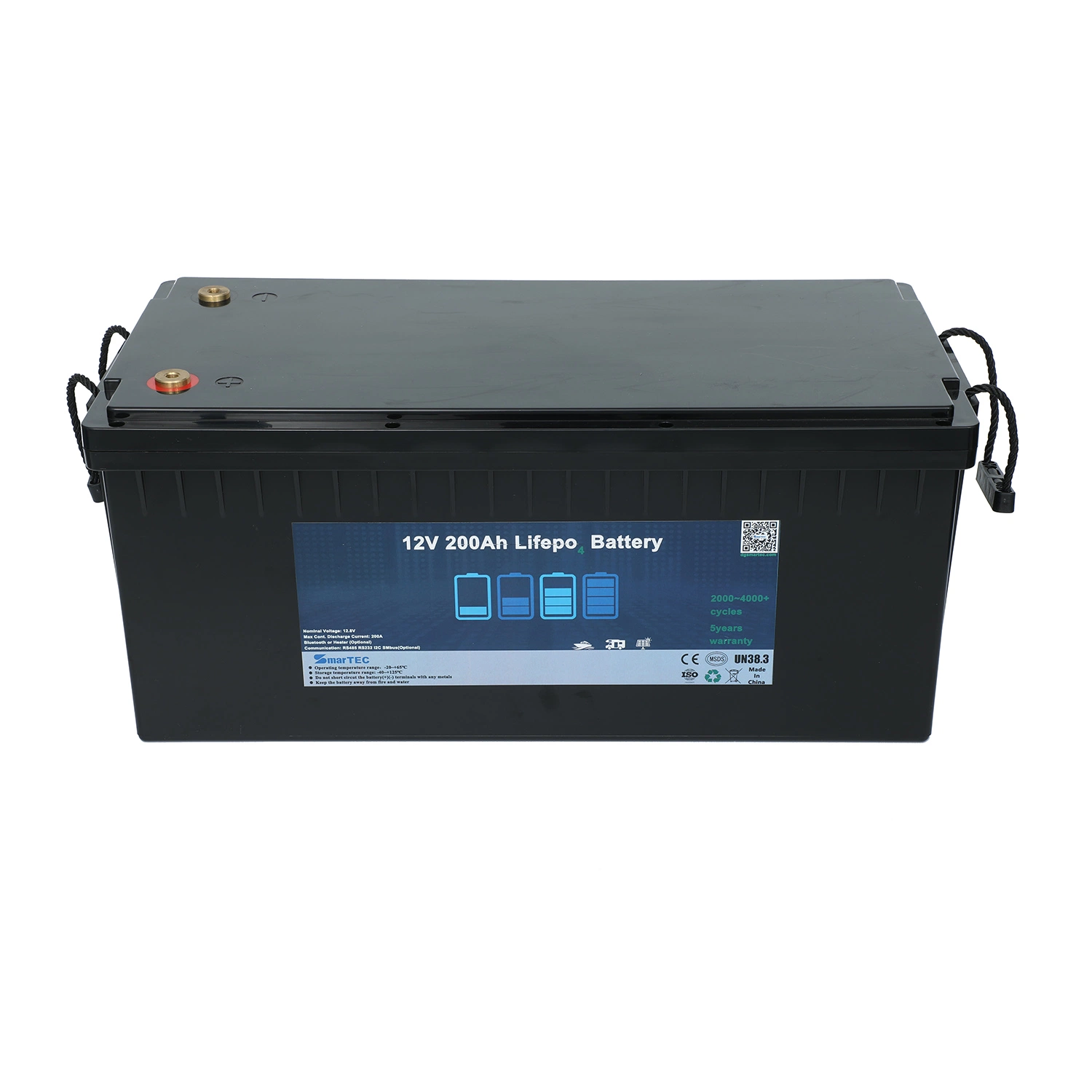 Fabrik ODM &amp; OEM LiFePO4 Batterie 12V 100ah150ah 200Ah 250ah 300ah für Elektro RV Marine Golf Cart Startseite Energie Solar-Speicher mit Bluetooth-APP und Selbsterwärmung