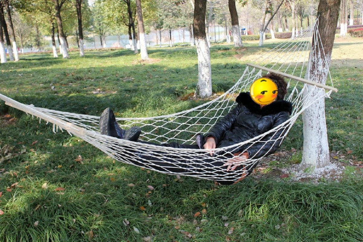 Single Net Hammocks with Tree Straps Spreader Bars Esg16929