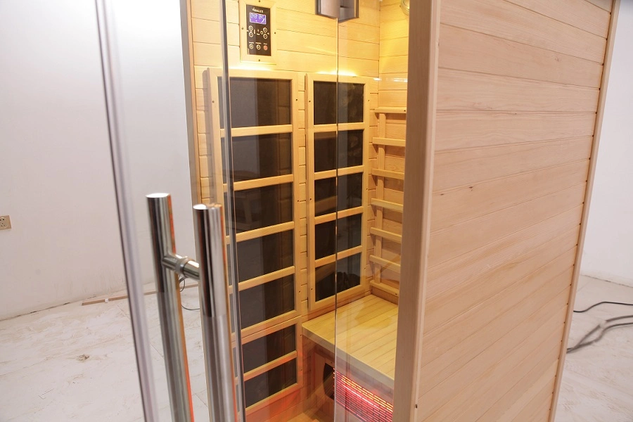 Wonderful Design Wet Solid Ceder Wooden Home Personal Far Infrared Sauna Room with Sauna LED Light