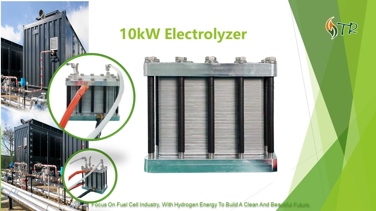 электролизер-генератор pem мощностью 10 квт Производство водорода Электролитическая высокая чистота 99.999% Вода Электролиз возобновляемый ветер Солнечная энергия Зеленый H2 Электролизер