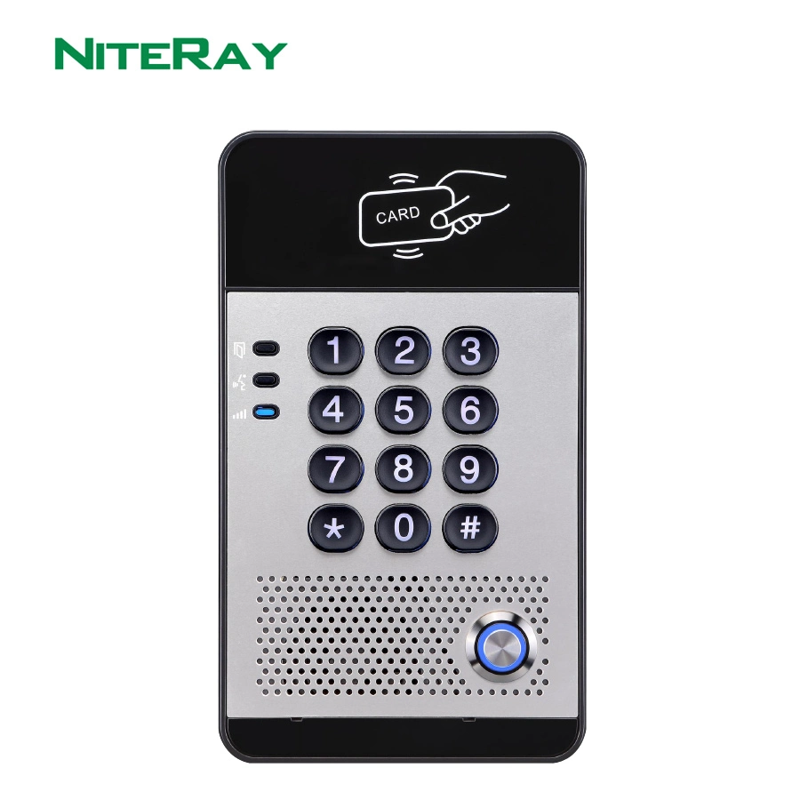 التحكم في الوصول هاتف باب SIP مع قارئ البطاقات والمس لوحة المفاتيح الرقمية