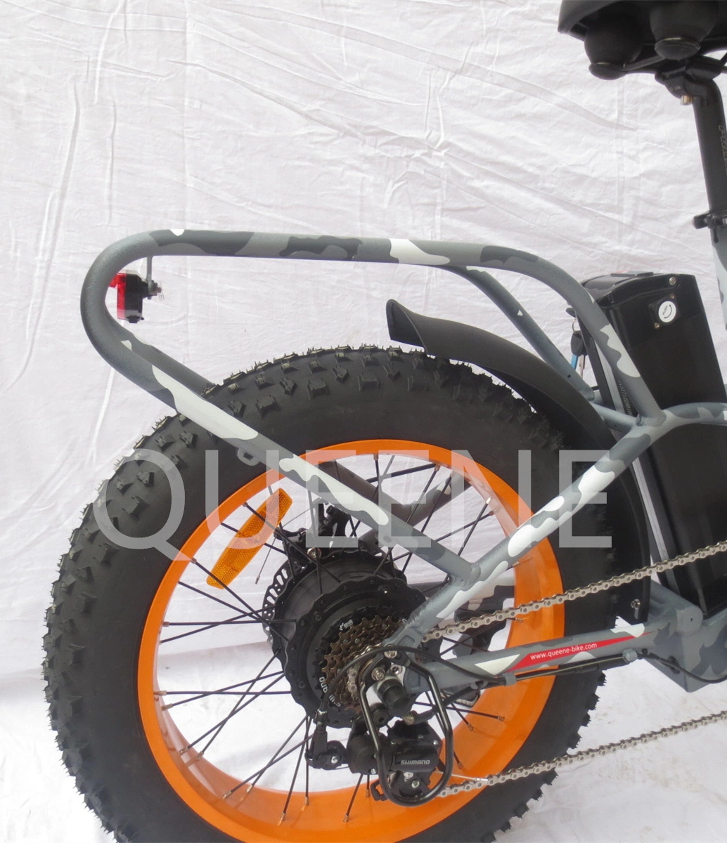 Queene 48V500W750W Fat psicodélica de los neumáticos de bicicleta motorizada moto eléctrica para la venta