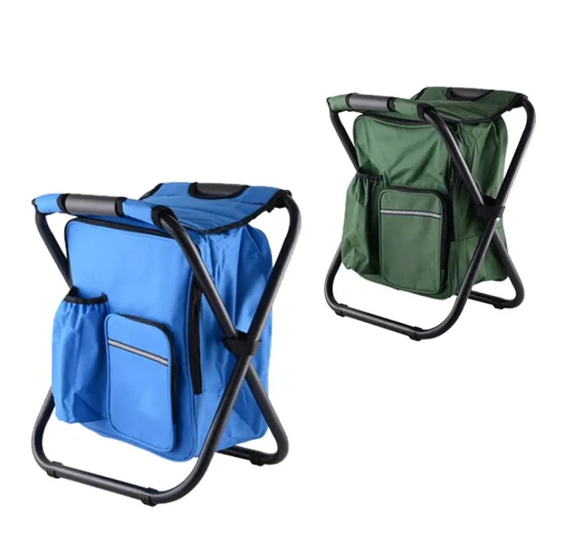 Mehrzweck Faltbar 3 in 1 Picknick Rucksack Angeln Camping Strand Kühltasche Stuhl