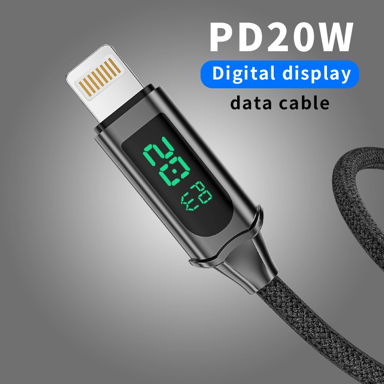 pantalla digital de 20W la carga rápida cable de sincronización de datos 5Pd USB Tipo C Cable para cargador de Ios para iPhone 13 11 12 Pro Max Mini accesorios para teléfonos