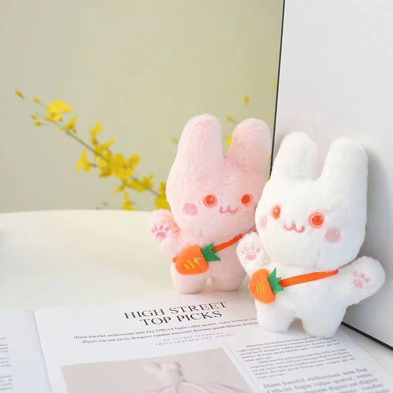 حقيبة حقيبة قلادة مبتكرة لبندل "Cute Girl Heart Bunny Doll" هدية من سلسلة مفاتيح معلقة دمية ديكور السيارة